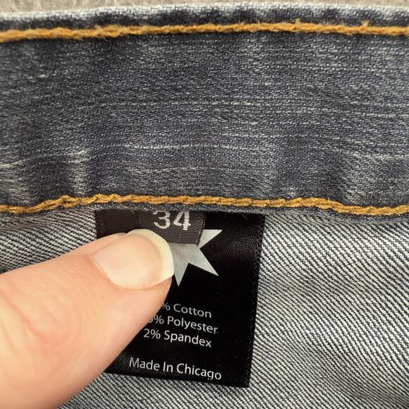 Dearborn Denim & Apparel Jeans Mens 34 Blue Denim Stretch Made in Chicago USA - Picture 3 of 9